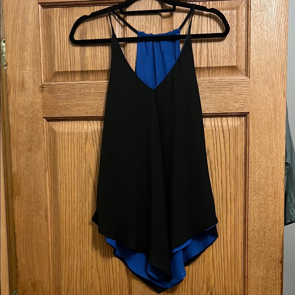 Black and Blue Layered Tank Top